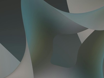 Abstract composition with smooth, curved shapes in a modern art style using muted tones.
