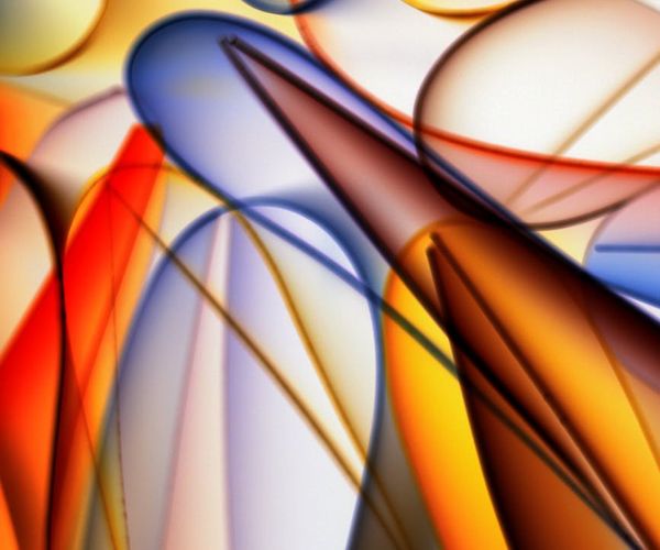 Smooth geometric shapes representing calm routine and energy